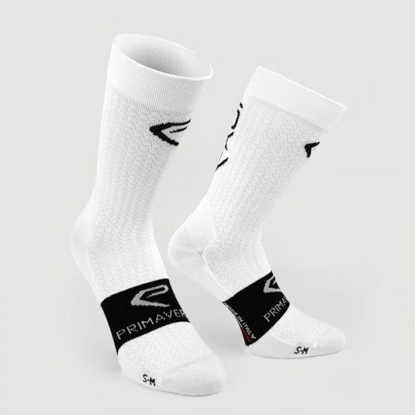 chaussettes-velo-18-cm-ekoi-primavera-blanches