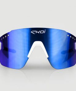 KÍNH MÁT ĐẠP XE EKOI PREMIUM 80 LTD CAT3 GỌNG TRẮNG TRÒNG XANH
