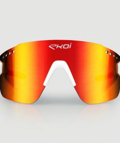 KÍNH MÁT EKOI PREMIUM 80 LTD GỌNG TRẮNG TRÒNG ĐỎ ĐỔI MÀU
