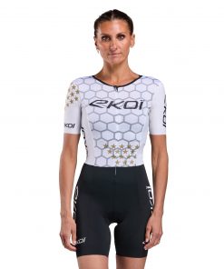 Bộ quần áo nữ Trisuit EKOI Racing GRAPHENE White